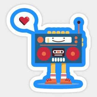 Happy boombox Sticker